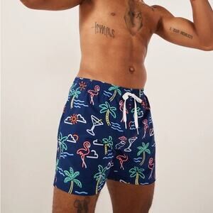 Chubbies NEW "The Neon Lights" Classic Swim Trunks Size XS Tropical Print